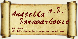 Anđelka Karamarković vizit kartica